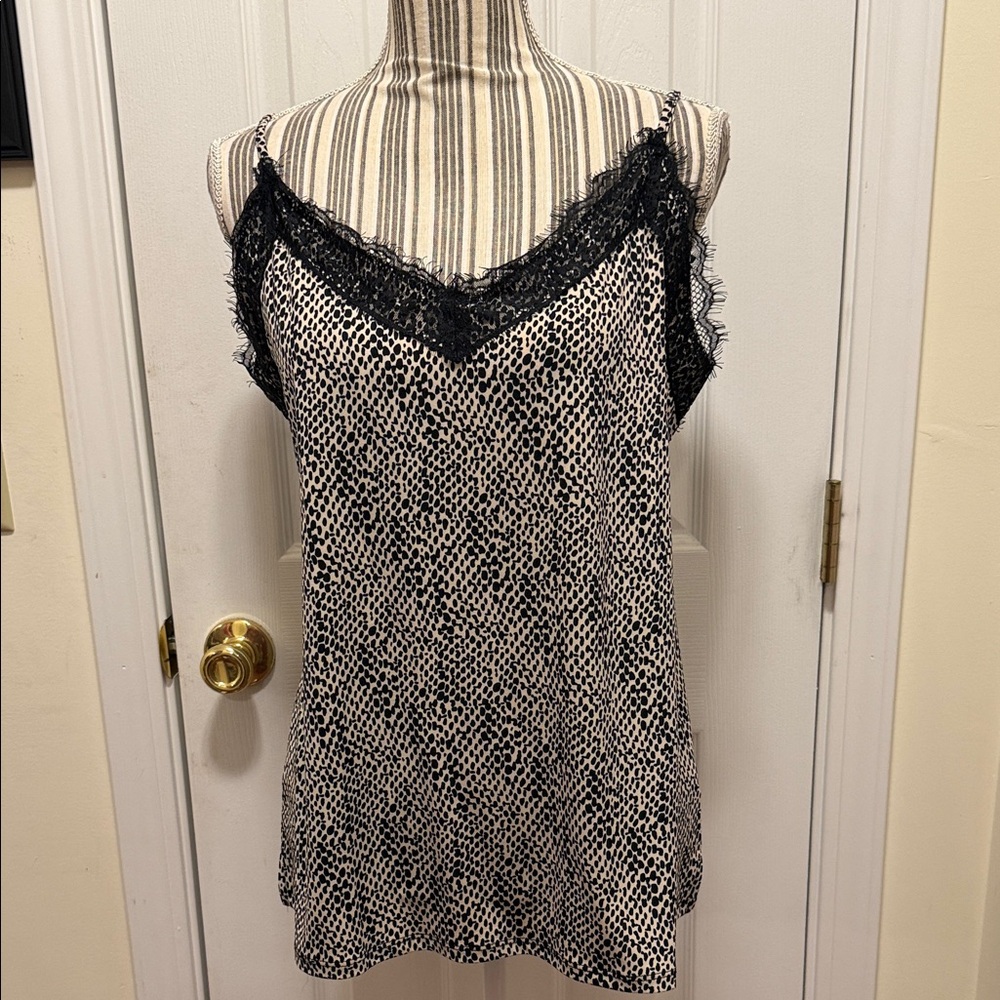 Grace & Lace Black and Cream Lace Camisole